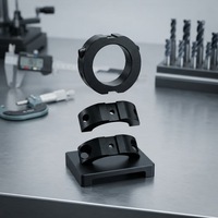Colliers de fixation à vis réglable en oxyde noir, haute précision, pour montage d'arbre, usinage CNC direct usine, OEM