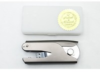 Timbre personnalisé en acier inoxydable de 40 mm avec logo personnalisé, sceau en relief, feuille vierge, bricolage