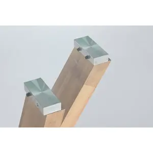 <b>Walnut</b> Crystal Coffee <b>Table</b> 130x70x42 and 10mm Natural - Product Image 5