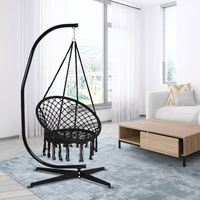 Boho hamac balançoire coton corde macramé chaise suspendue vente en gros est chaud extérieur métal chambre meubles moderne petit balcon siège
