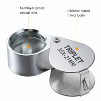Folding Jewelry Magnifier Portable Pocket Magnifying Glass for Antique Diamond Appreciation Magnification