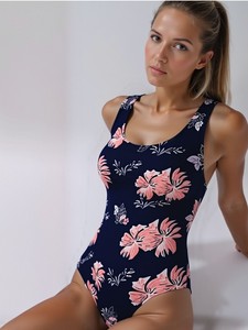 Traje de baño floral de una pieza para mujer, conjunto de traje de baño de secado rápido, traje de baño personalizado con estampado completo, traje de baño de diseñador. - Product Image 2