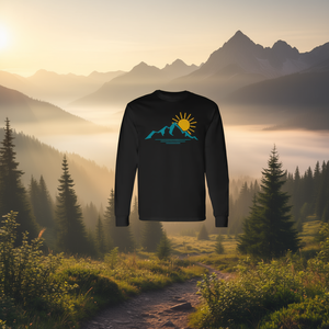 Camiseta de manga larga Nature Sunrise Mountains, equipo para senderismo, camping y actividades al aire libre - Product Image 3
