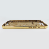 Cadre intermédiaire plaqué or véritable de haute qualité, personnalisé, de luxe, électro-plaqué, semi-fini, pour iPhone 16 Pro