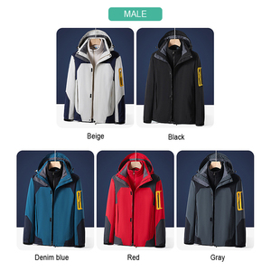 Veste coupe-vent 3 en 1 pour l'extérieur, veste de montagne coupe-vent détachable, veste softshell imperméable personnalisée, cadeau de marque - Product Image 3