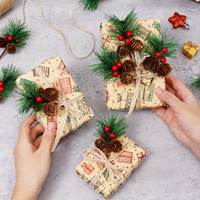 Accessoires pour mini-sapin de Noël : Aiguilles de pin, cônes de pin, branches de pin, décorations de Noël en aiguilles de pin, bâtonnets de Noël