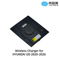 YULINME Chargeur de voiture sans fil magnétique avec boîte de rangement centrale mains libres et charge rapide, compatible Hyundai I20 2020-2026
