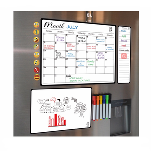 <span class=keywords><strong>Calendario</strong></span> Magnético Mensual, Planificador de Borrado en Seco, Pizarra Blanca, Imán para Refrigerador - Product Image 4