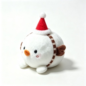 Mochila de Peluche de Pájaro Navideño Personalizada con Gorro de Santa, Juguete Blanco de Invierno Relleno de Algodón PP, 51cm-99cm - Product Image 3