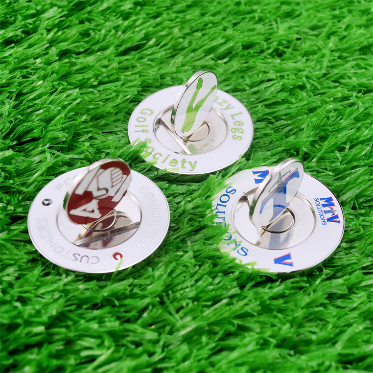 Metal Golf Ball Marker Stamping Silver