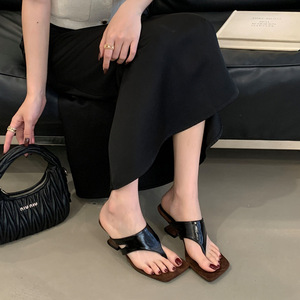 Sandalias de tacón alto con punta cuadrada y tacón de bloque para mujer, estilo romano, para vacaciones al aire libre, verano 2026 - Product Image 4