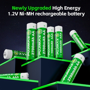 PUJIMAX最新1.2V <span class=keywords><strong>Ni</strong></span>-<span class=keywords><strong>MH</strong></span>充電式バッテリーパック4個AA Nimh交換2700mWhカメラ懐中電灯とおもちゃ用 - Product Image 2
