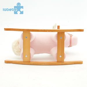 unicornio promoción lista silla preciosos caballitos de madera de felpa premium con alas - Product Image 4