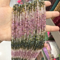 Prêt à expédier perles de tourmaline arc-en-ciel translucides naturelles collier de pierres précieuses en vrac délicat ensemble de bijoux perles de pierre