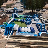 Parc aquatique gonflable flottant hermétique sur mesure avec certification CE pour divertissement aquatique en mer ouverte