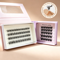 Cils auto-adhésifs sans bande, effet naturel, imperméables, taille personnalisée, vente en gros, marque privée, Royaume-Uni, France, Italie