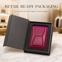 Dompet Ponsel Kulit PU Magnetik Kapasitas Tinggi, Kantong Kartu 2 Slot, Logo Custom, Pabrik Langsung, Tempat Kartu