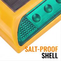 Réflecteur routier solaire robuste prêt à l'exportation, type œil de chat, LED double face clignotante pour la conduite nocturne