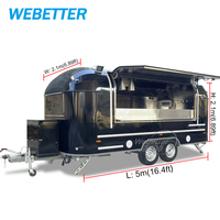 WEBETTER COC Food Truck Mobile, Camion de Restauration, Remorque de Concession, Camion de BBQ, Boutique Alimentaire avec Cuisine Complète, Conception de Bar Mobile et Cuisine de Food Truck de Qualité
