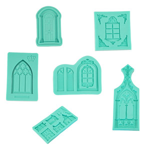 European Style Church Window Silicone Mold 6.9x6.3cm Fondant Cake Decorating Tool For Baking DIY Chocolate Decoration - Product Image 4