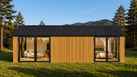 Villa modulaire certifiée CE à faible valeur U, maison préfabriquée scandinave isolée pour une vie en climat froid