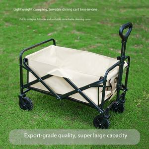 Chariot de Camping pliant à roues de 5 pouces chariot utilitaire extérieur Portable pour pique-nique et transport de jardin chariot de sable de plage - Product Image 4