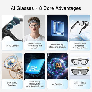 Lunettes intelligentes photochromiques imperméables avancées 2026 avec caméra HD pour la reconnaissance photo par IA et la traduction en temps réel - Product Image 4