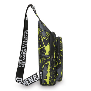 Sac de poitrine pour hommes, motif géométrique, grande capacité, sac à bandoulière pour sports de plein air, pour voyage et loisirs - Product Image 4