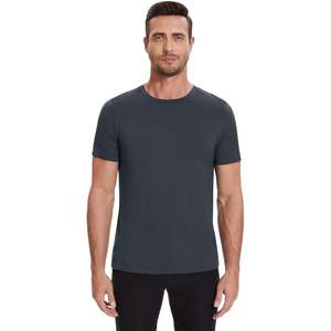 T-shirt personnalisé pour homme en viscose de bambou, léger, à manches courtes, chemise de nuit classique, vêtements de détente doux, tailles S-XXL - Product Image 4