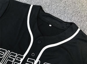 Maillot de baseball noir personnalisé en usine OEM vêtements de sport de grande taille impression de conception par sublimation vêtements de baseball et softball vierges en gros - Product Image 4