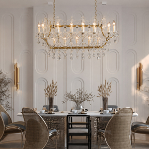 Lámpara colgante rectangular lineal contemporánea con marco de latón y cristal para comedor de villa, accesorio de iluminación interior. - Product Image 4