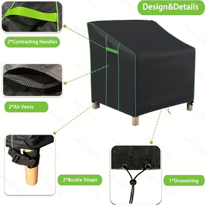 ผ้าคลุมเฟอร์นิเจอร์ผ้าอ็อกซ์ฟอร์ดกันน้ำสีเงินสำหรับลานเก้าอี้โซฟาผ้าคลุมกันแดดกันฝุ่นสำหรับใช้กลางแจ้ง - Product Image 3