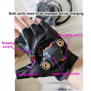 ถุงมือเลเซอร์หมุนอัตโนมัติพร้อมระบบชาร์จไฟ ปืนเลเซอร์ไซโคลนแบบมือถือ ถุงมือเลเซอร์วอร์เท็กซ์หลากสี สำหรับการแสดงในงานปาร์ตี้ - Product Image 6