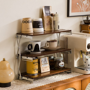 <b>Desktop</b> Storage Rack 3 Tier Foldable Coffee Cup Holder Standing Type Office <b>Organizer</b> Rectangle Shape - Product Image 2