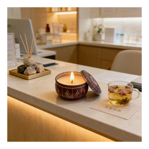 Envase Nórdico para Velas de Aluminio con Tapa Blanca, Caja Premium para Aromaterapia, Programa de Selección para Minoristas - Product Image 1