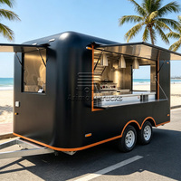 Camion de restauration mobile commercial avec rôtissoire, pour shawarma et doner kebab, pour la vente de nourriture en extérieur avec cuisine complète