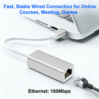 Carte réseau USB 100 Mbps, carte réseau Gigabit, connecteur Type-C vers port Ethernet, convertisseur Ethernet, adaptateur Ethernet