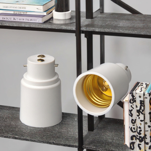 <span class=keywords><strong>Adaptateur</strong></span> de douille de lampe LED <span class=keywords><strong>E27</strong></span> <span class=keywords><strong>vers</strong></span> <span class=keywords><strong>B22</strong></span> en plastique – Convertissez votre support de fixation à broches en douille d'<span class=keywords><strong>ampoule</strong></span> standard à visser (<span class=keywords><strong>B22</strong></span>) - Product Image 2