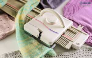 Agents de <span class=keywords><strong>recrutement</strong></span> Machines à tisser à main pour débutants pour usage domestique Machine à tricoter pour roseau argenté LK150 - Product Image 3