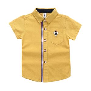 Camisa de Verano para Bebé Niño, Último Estilo, Manga Corta, Mezcla de Poliéster/Algodón, Transpirable, Secado Rápido, Bolsillo con Botón, Suave e Informal - Product Image 2