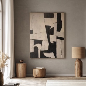 JZ Tùy Chỉnh 3D Handpainted Hình Học Tường Nghệ Thuật Trang Trí Nội Thất Trừu Tượng Wabi Sabi Kết Cấu Nghệ Thuật Deco Handpainted Dầu Vải Tường Nghệ Thuật - Product Image 2