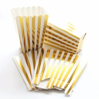 Boîtes à friandises pour pop-corn or argent boîte d'emballage de pop-corn pour décoration de fête d'anniversaire d'affaires