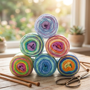 Fil de <span class=keywords><strong>coton</strong></span> mélangé <span class=keywords><strong>mercerisé</strong></span> de haute qualité, poids worsted, 100 % <span class=keywords><strong>coton</strong></span>, teint en <span class=keywords><strong>pelote</strong></span>, pour châle au crochet - Product Image 1