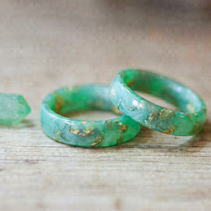 Anillo de Resina con Diseño Geométrico, Anillos de Boda Cristianos Modernos, Unisex, para Uso Diario, Personalizados, Sin Recubrimiento, de Terceros - Product Image 1