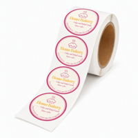 Étiquettes autocollantes personnalisées en rouleau pour emballage alimentaire, résistantes aux UV, écologiques, durables, imperméables, avec code-barres, logo en feuille d'or, pour boulangerie