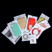 Custom Logo Printing Recyclable Glossy Plastic Ziplock Clear Bags Mobile Phone Case Cover USB Cables Computer Earphone Packaging