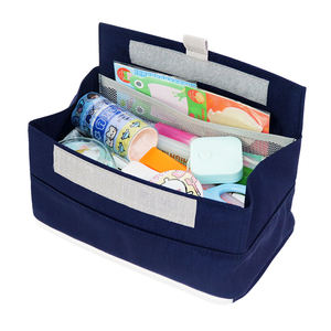 Estuche para lápices de lona con tapa abatible para estudiantes, bolsa de almacenamiento de papelería de doble capa de gran capacidad, creativa, de alto nivel estético - Product Image 4