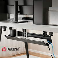 Bureau réglable en hauteur électrique anti-tremblement, structure stable, design contemporain, construction en acier, bureau assis-debout réglable