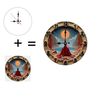 Round Wooden Wall <b>Clock</b> 25x25Cm Large Numbers Silent Home Decor <b>Clock</b> - Product Image 1