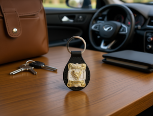 Portachiavi quadrato in lega di zinco bianco e oro, portachiavi di lusso in metallo con stampa a rilievo per regalo - Product Image 2